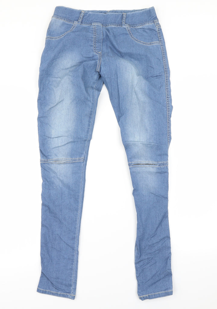 zente Womens Blue Skinny Jeans Size M L29 in