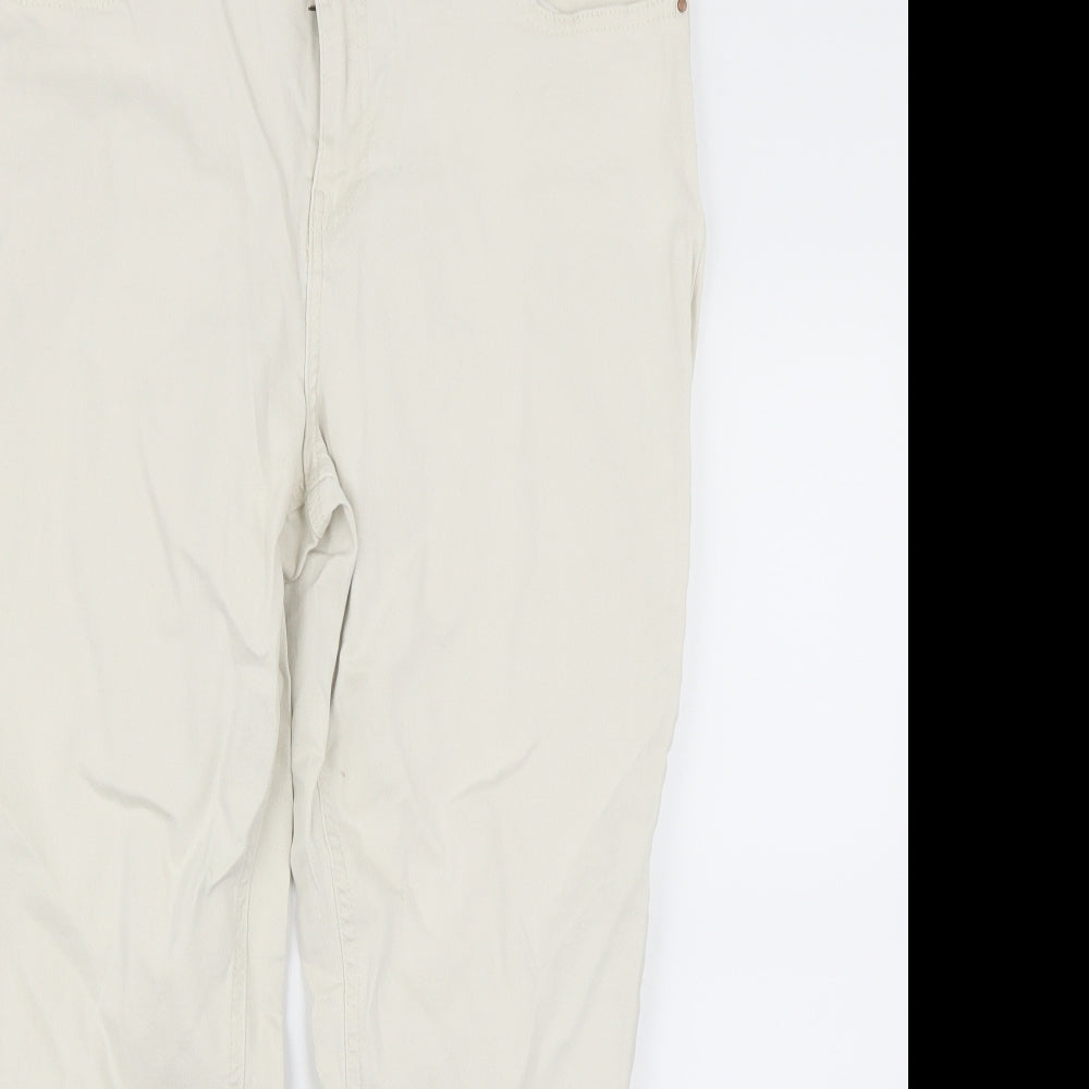 TU Womens Ivory   Straight Jeans Size 16 L26 in
