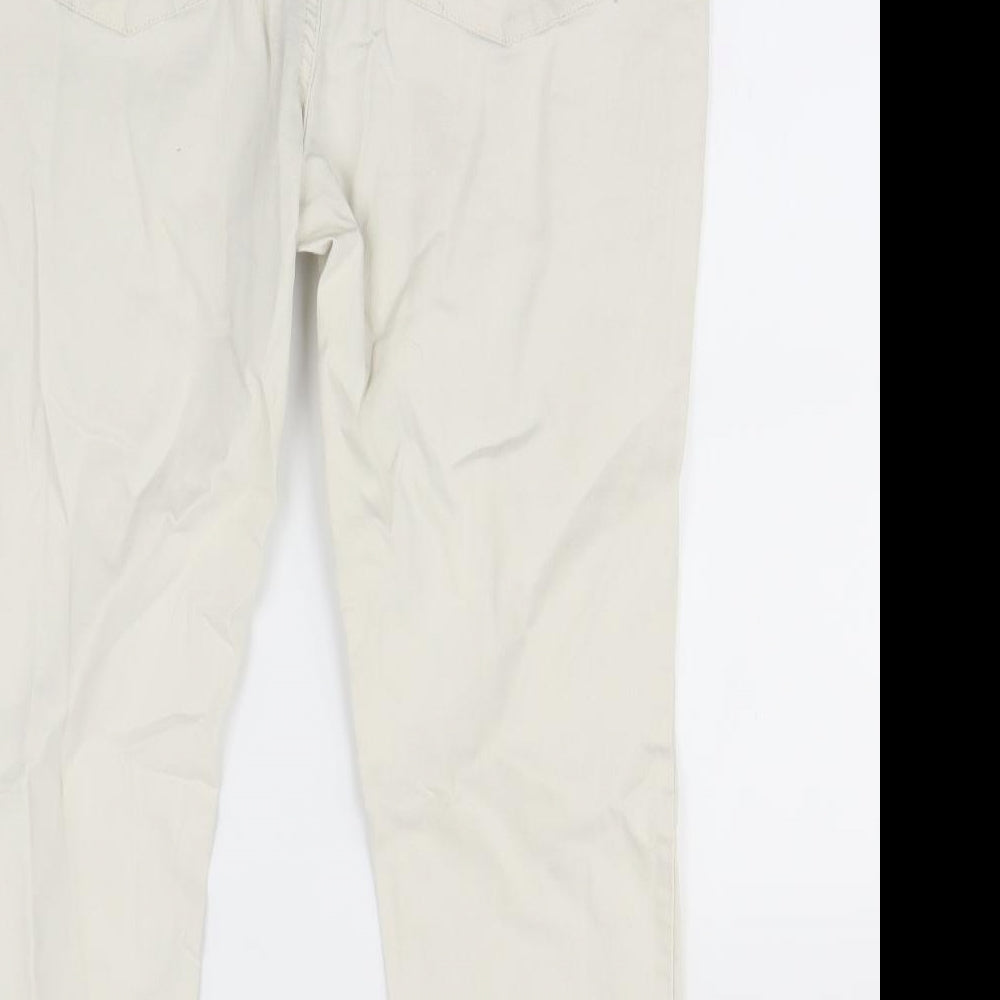 TU Womens Ivory   Straight Jeans Size 16 L26 in