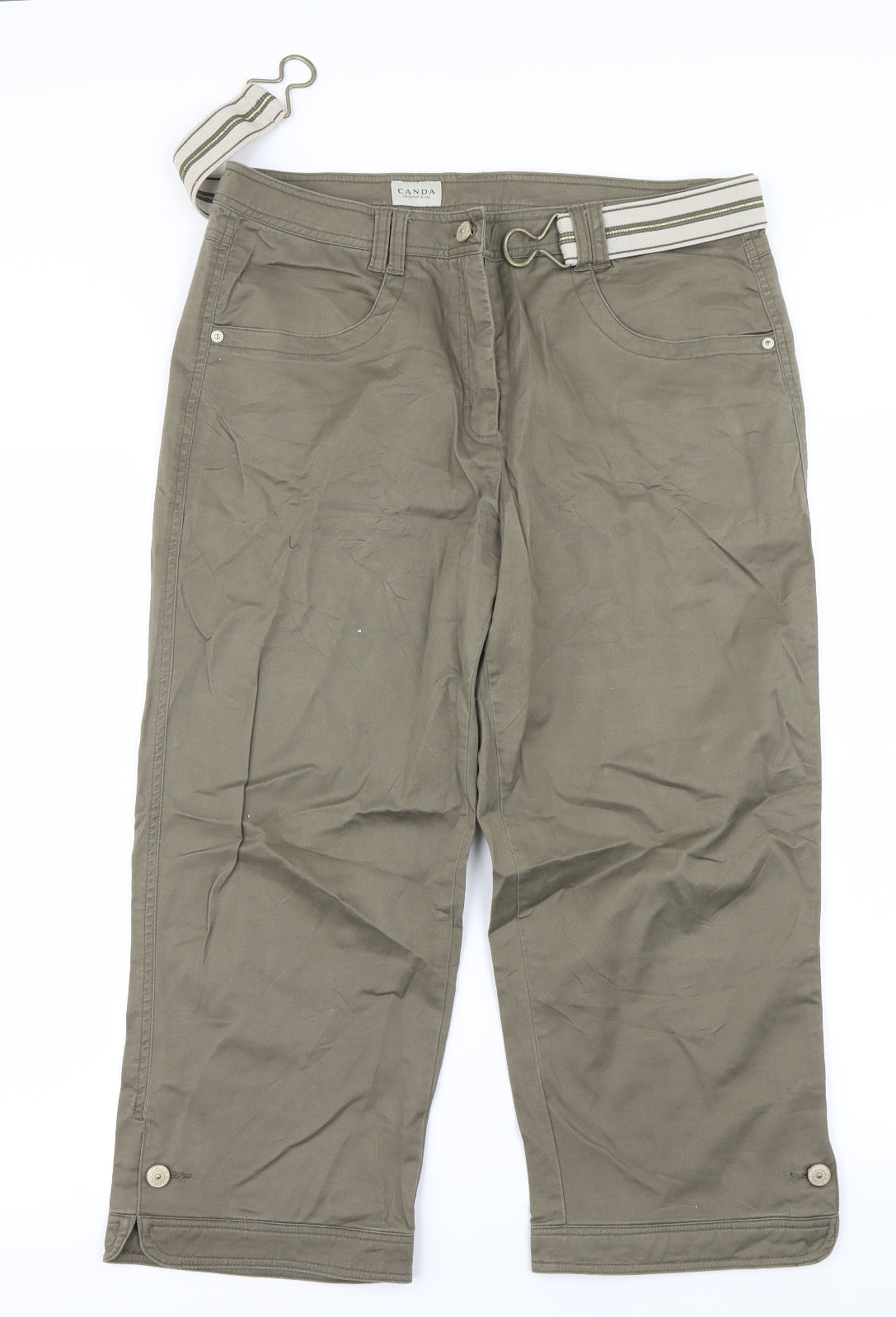 Canada Womens Green   Cropped Jeans Size 16 L21 in