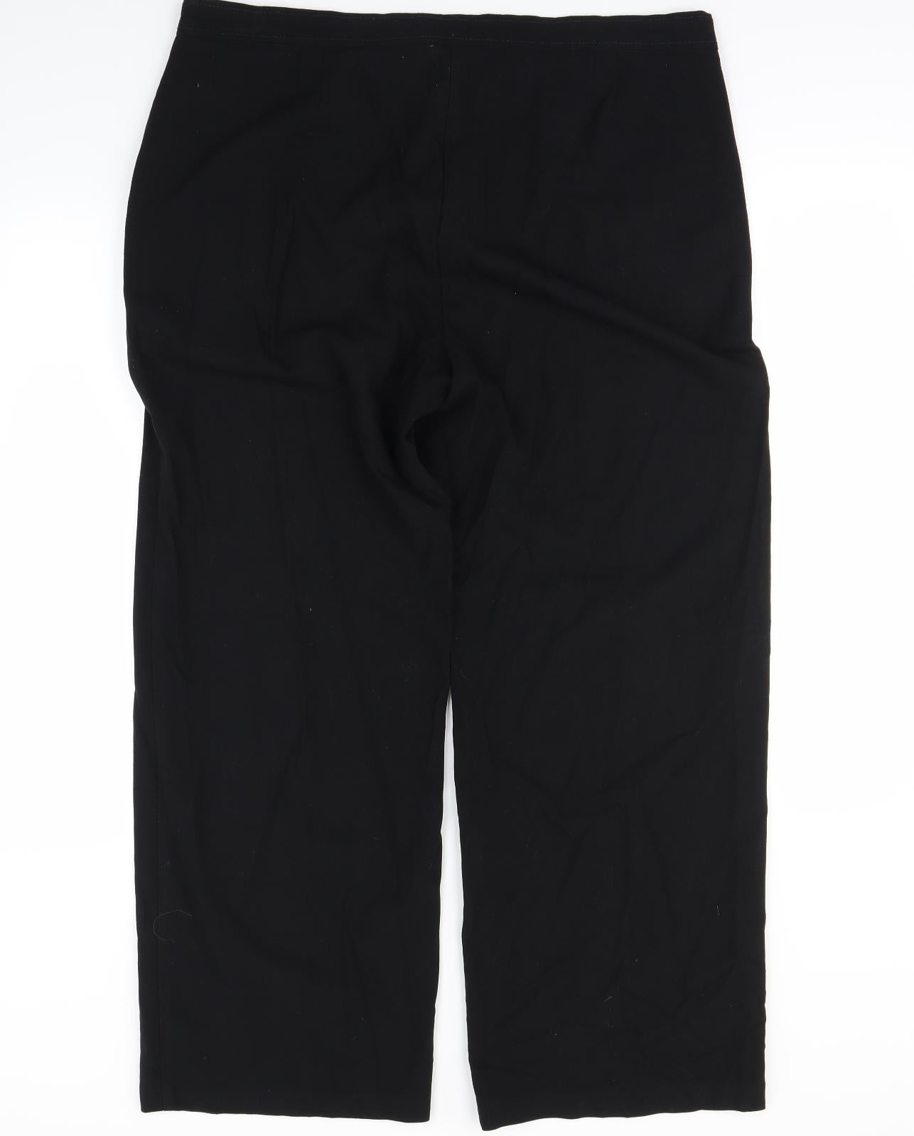 M&S Womens Black   Dress Pants Trousers Size 18 L28 in