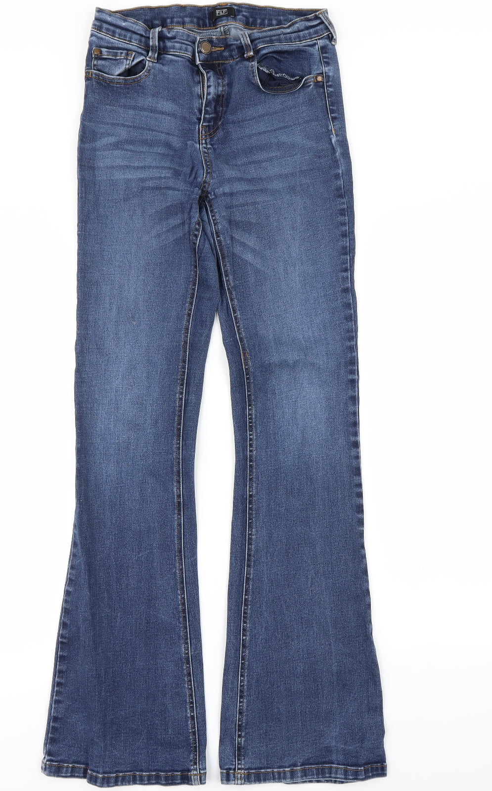 F&F Womens Blue   Bootcut Jeans Size 12 L28 in