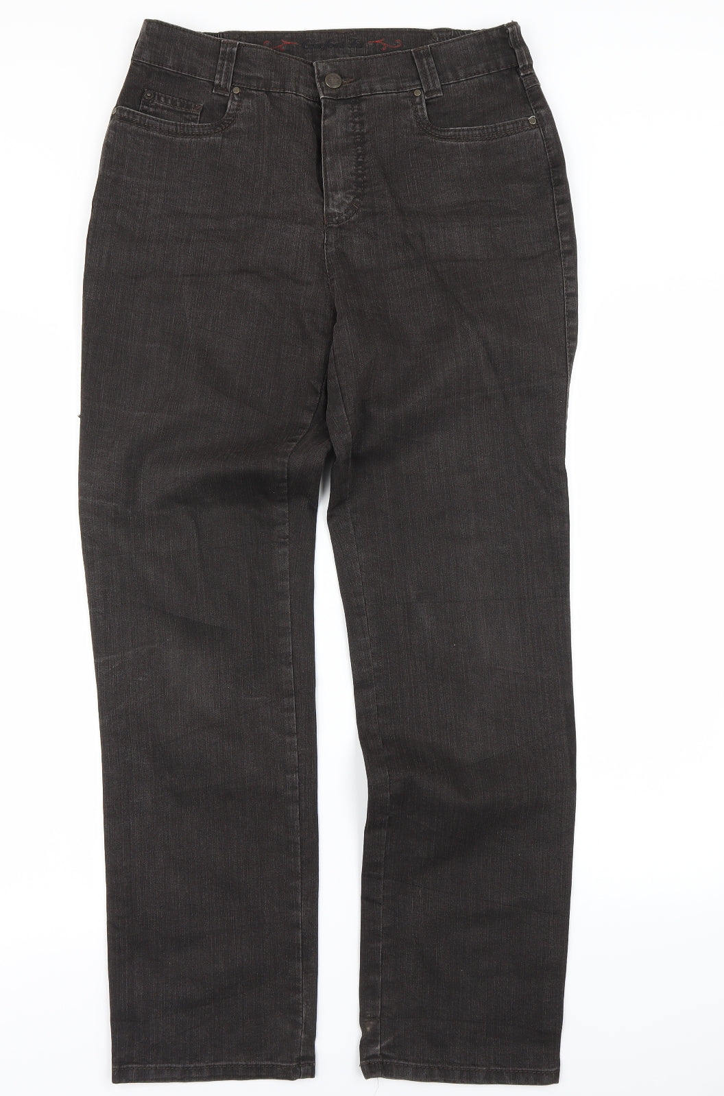 Preworn Womens Brown   Bootcut Jeans Size 12 L29 in