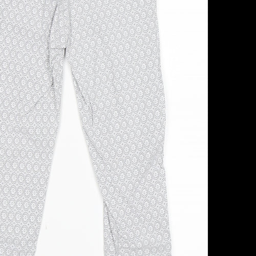 Preworn Womens Grey Paisley  Capri Trousers Size M L22 in