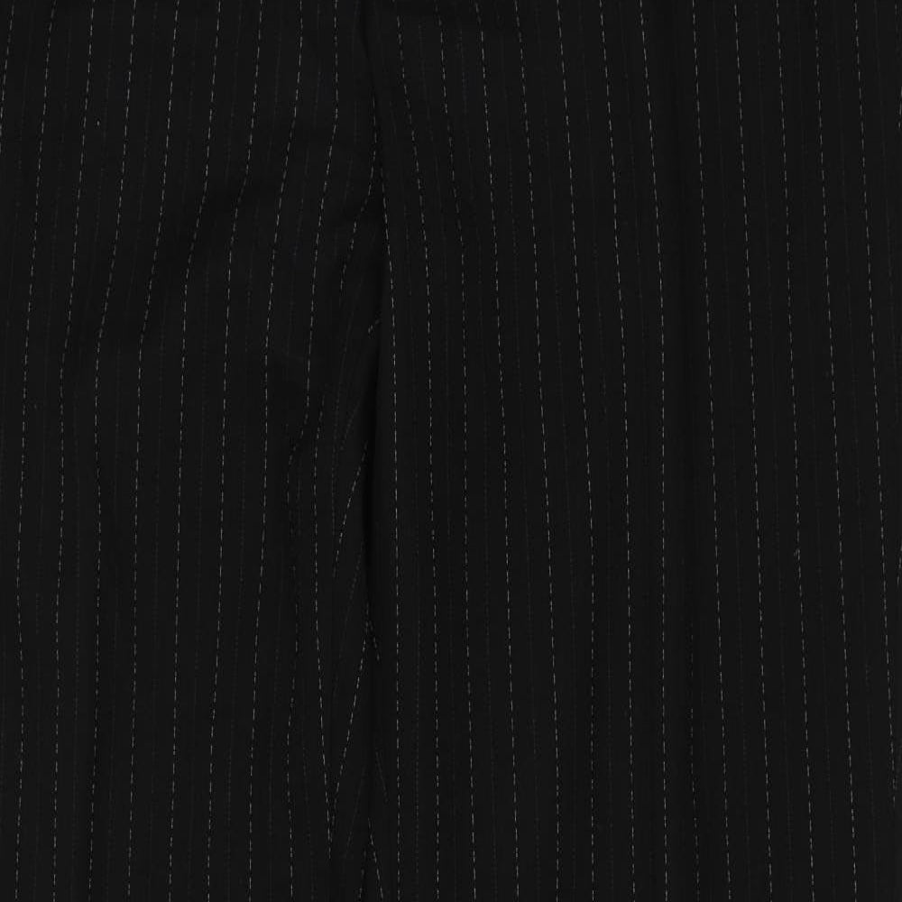 Long Tall Sally Womens Black Striped  Trousers  Size 16 L35 in