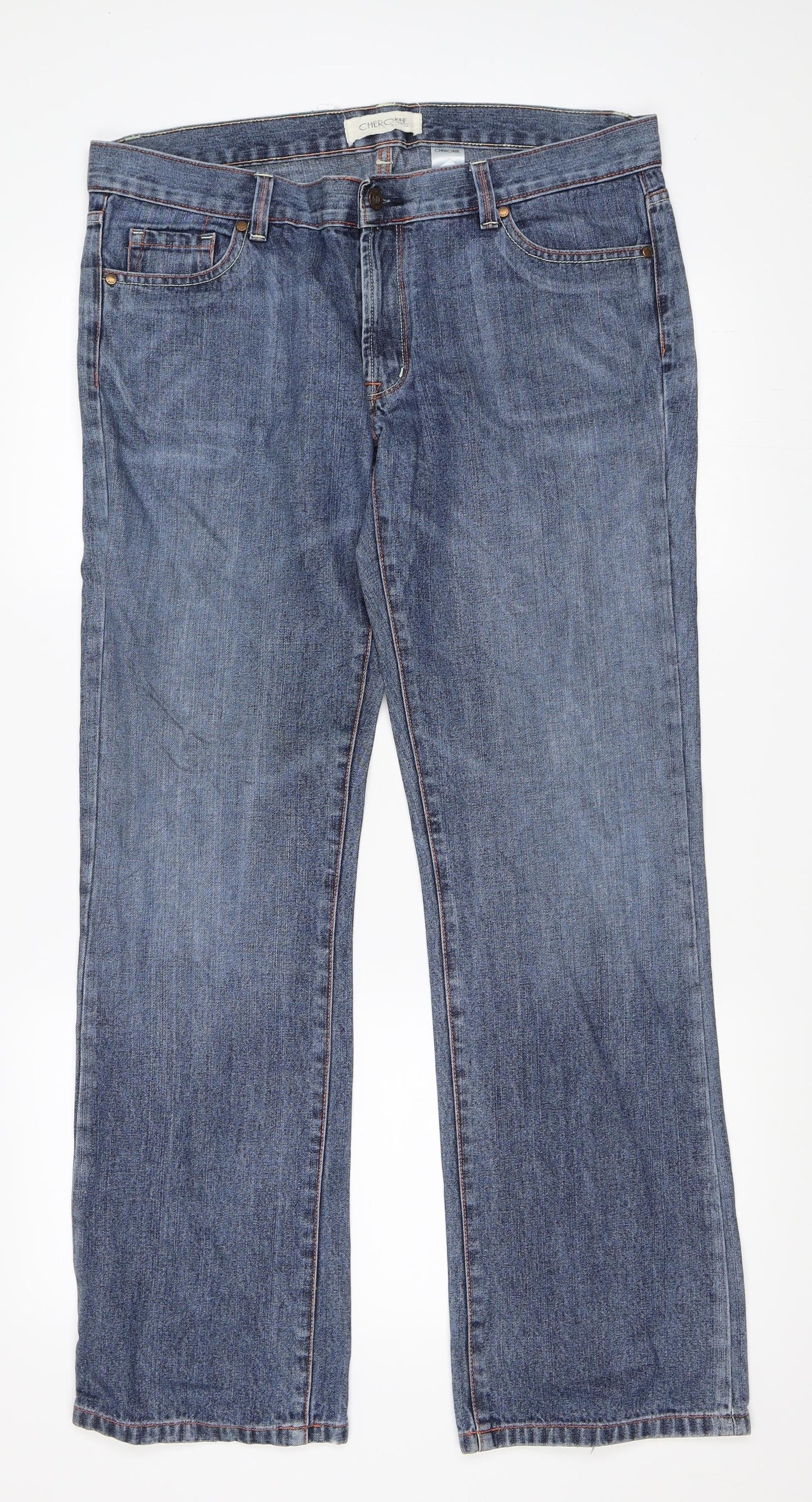 Cherokee Womens Blue   Straight Jeans Size 14 L31 in