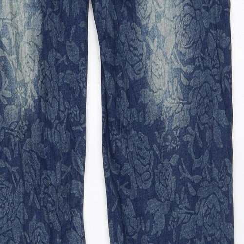 Monday Premium Womens Blue Floral  Skinny Jeans Size 30 in L32 in