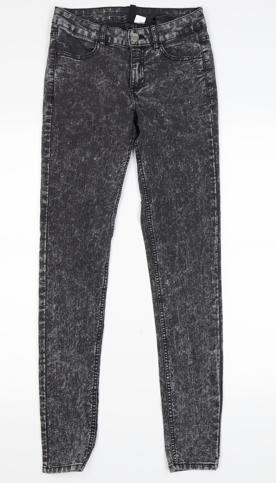 H&M Womens Grey   Skinny Jeans Size 8 L30 in