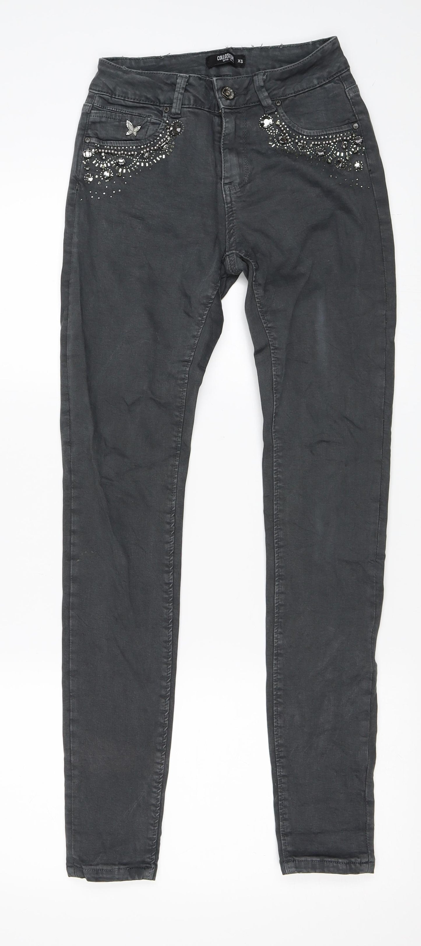 Colloseum Womens Grey   Skinny Jeans Size XS L28 in