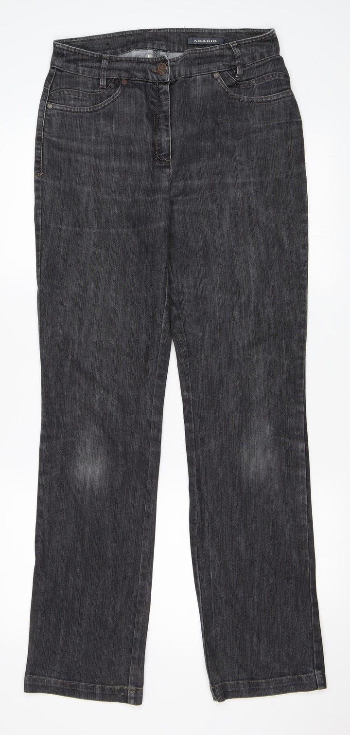 Adagio Womens Black Straight Jeans Size 30 in L32 in