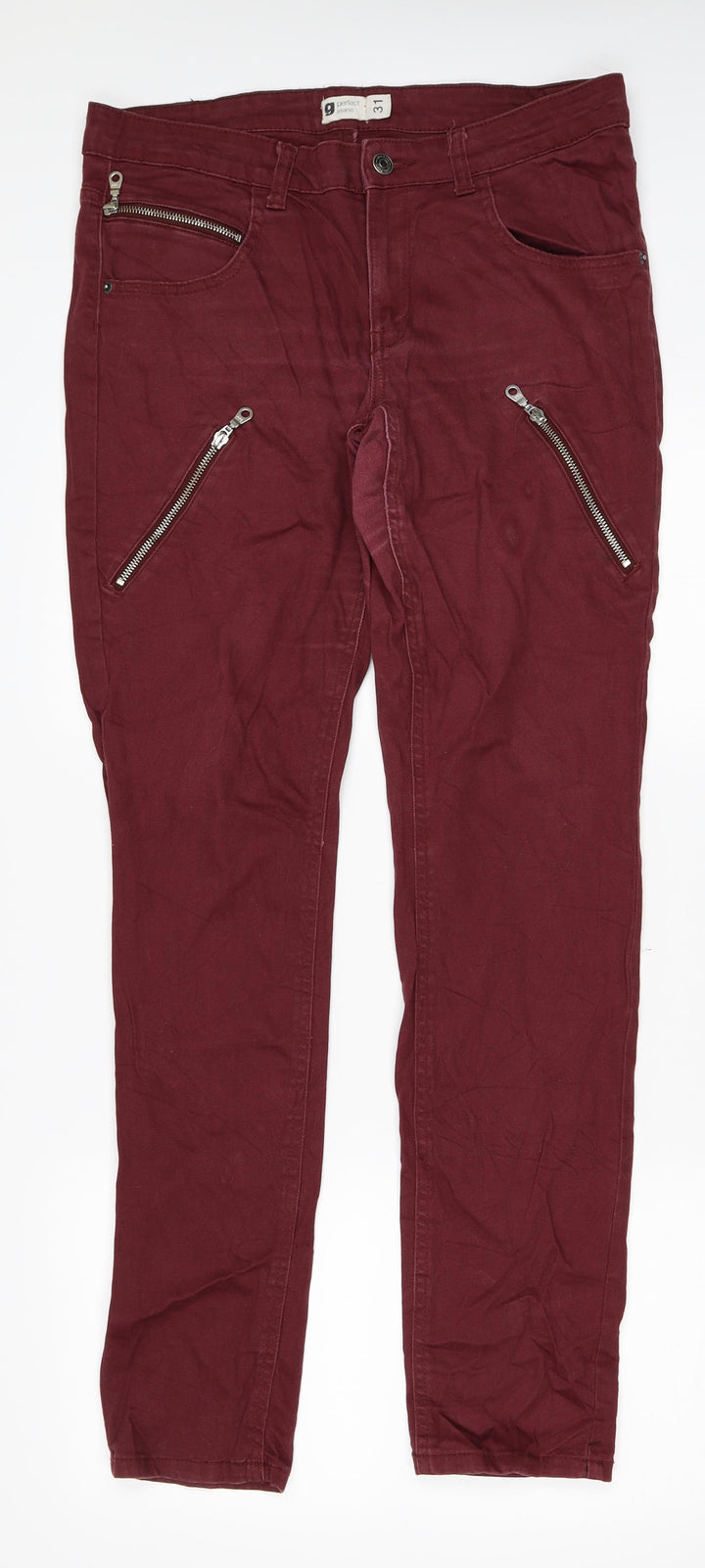 Gina Tricot Womens Red   Skinny Jeans Size 34 in L31 in