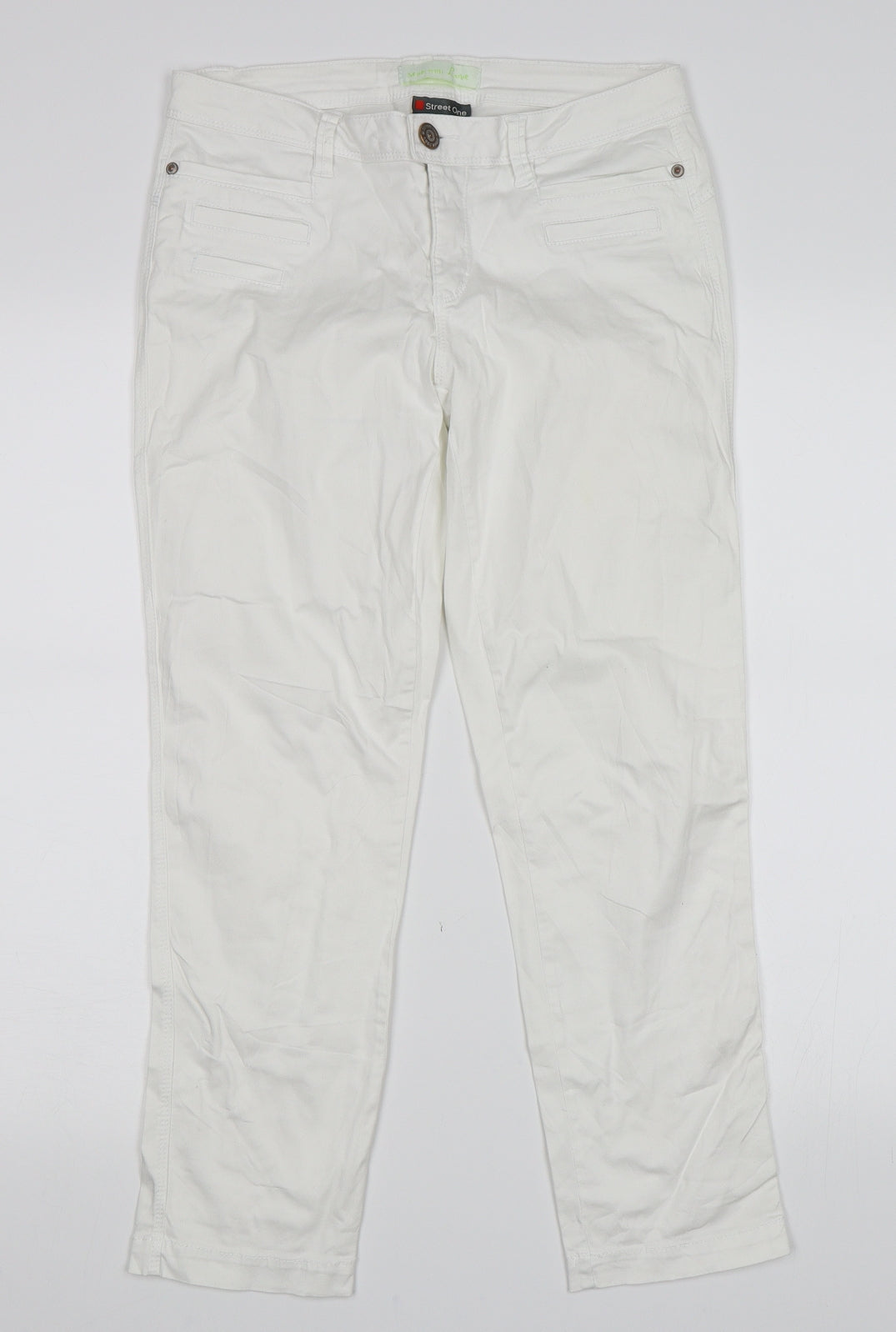 Street One Womens White   Skinny Jeans Size 30 in L25 in
