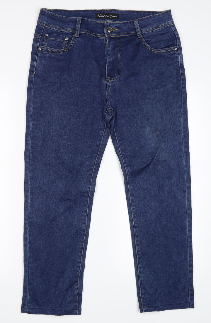 Yazz Collection Womens Blue   Straight Jeans Size 32 in L25 in