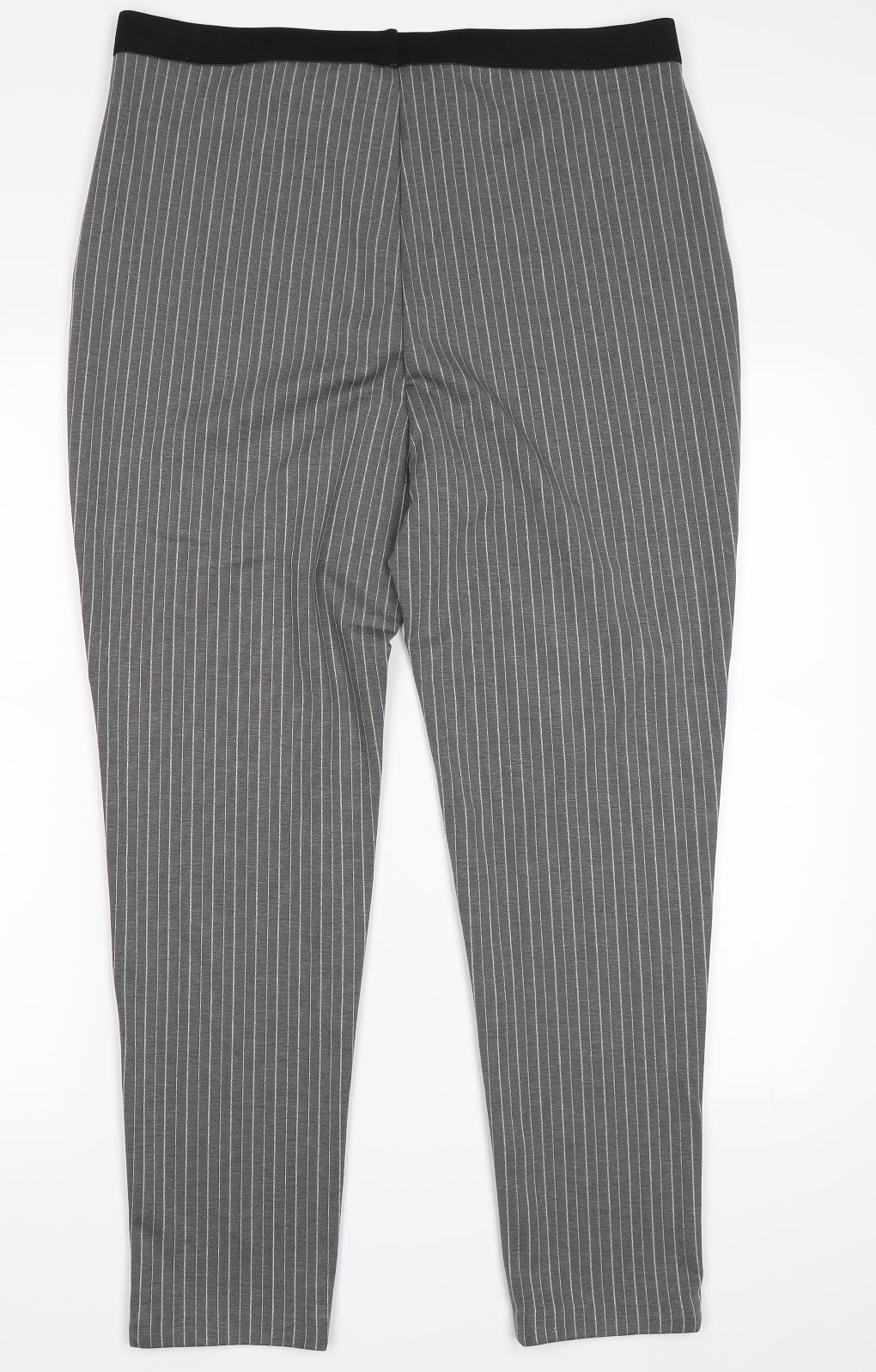 Preworn Womens Grey Striped   Leggings Size 36 in L27 in