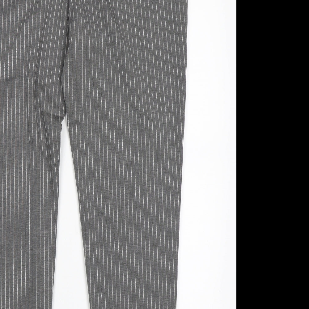 Preworn Womens Grey Striped   Leggings Size 36 in L27 in