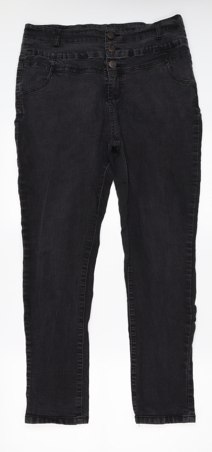 So Fabulous Womens Black Skinny Jeans Size 34 in L28 in