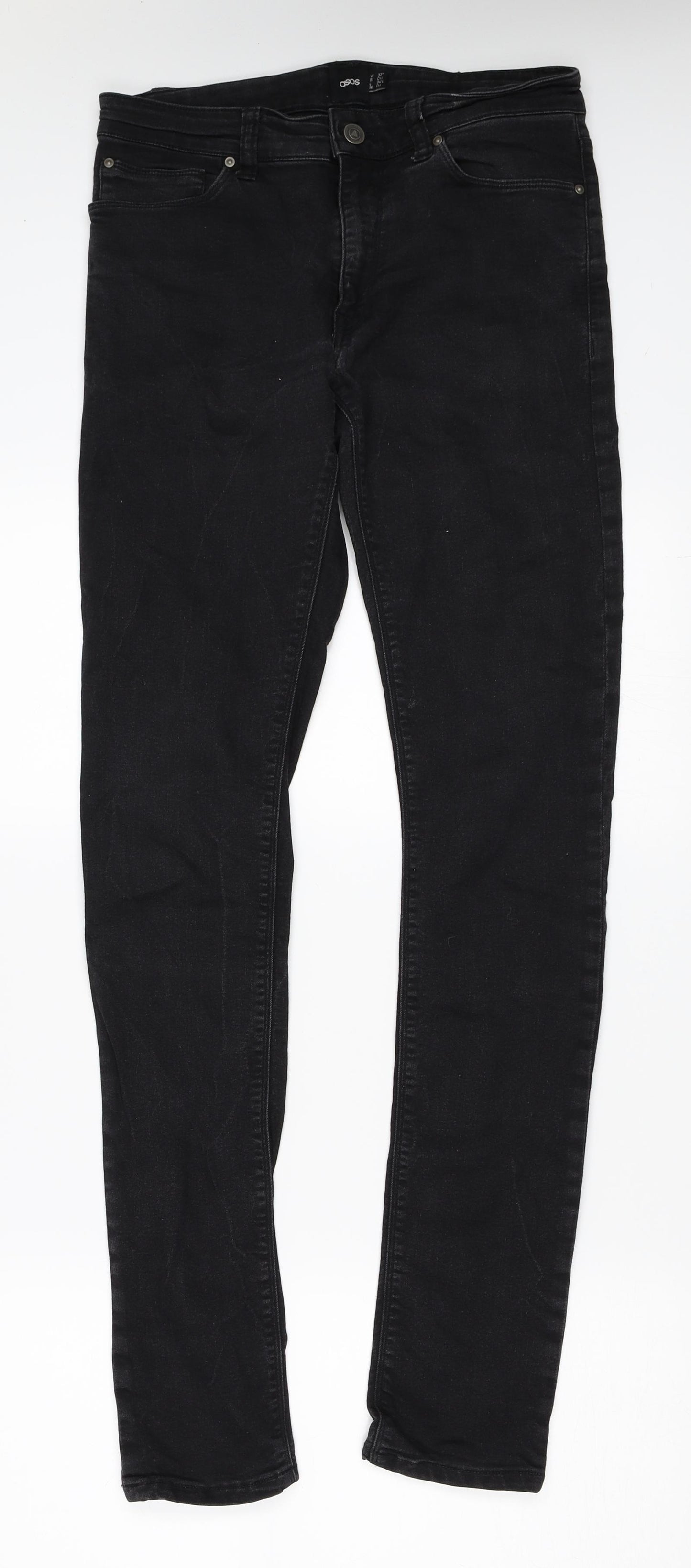 ASOS Mens Black   Skinny Jeans Size 32 in L34 in