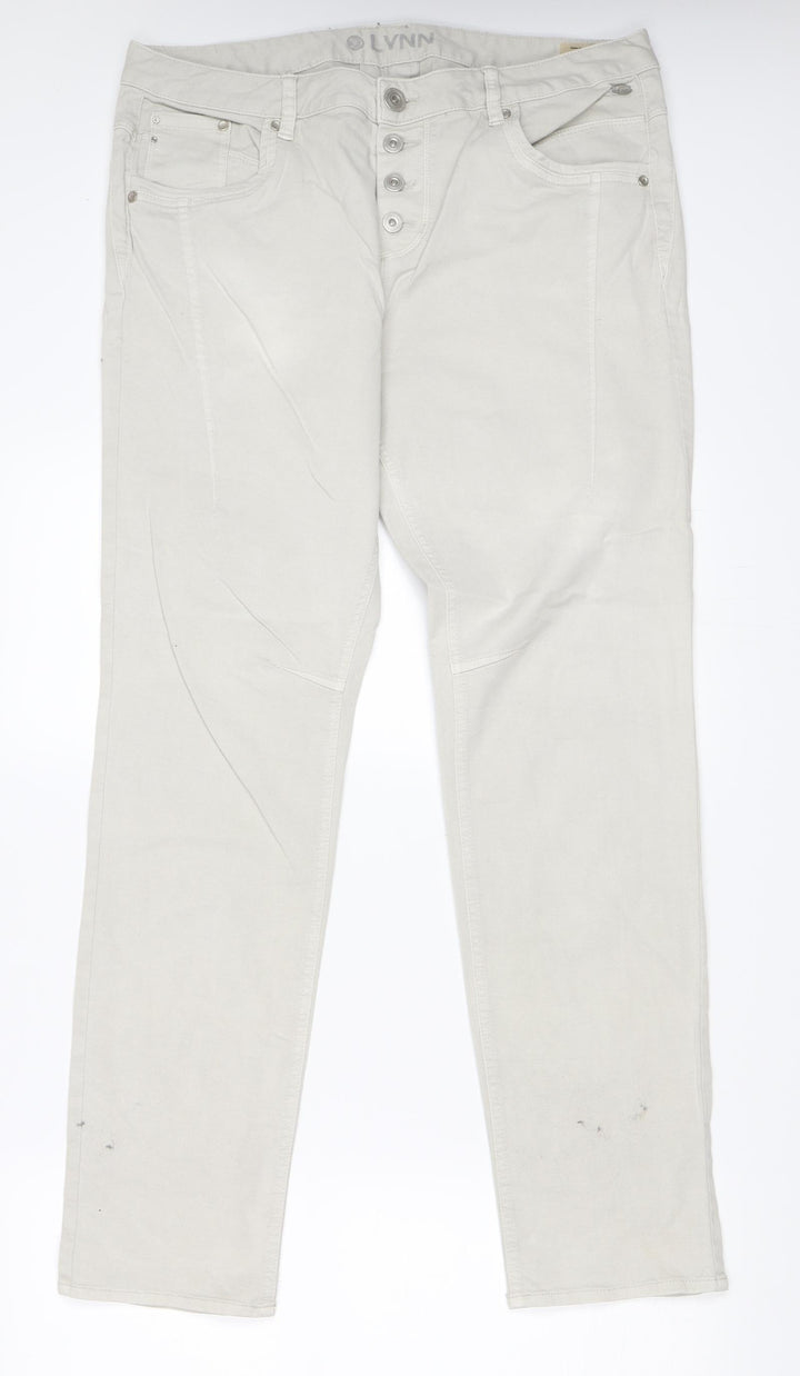 Lynn Womens Grey   Straight Jeans Size 34 in L30 in