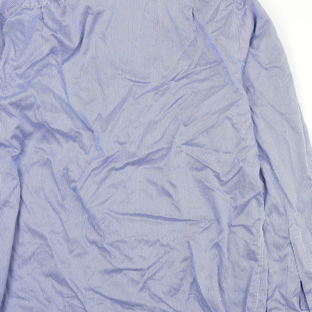 Charles Tyrwhitt Mens Blue    Dress Shirt Size 17