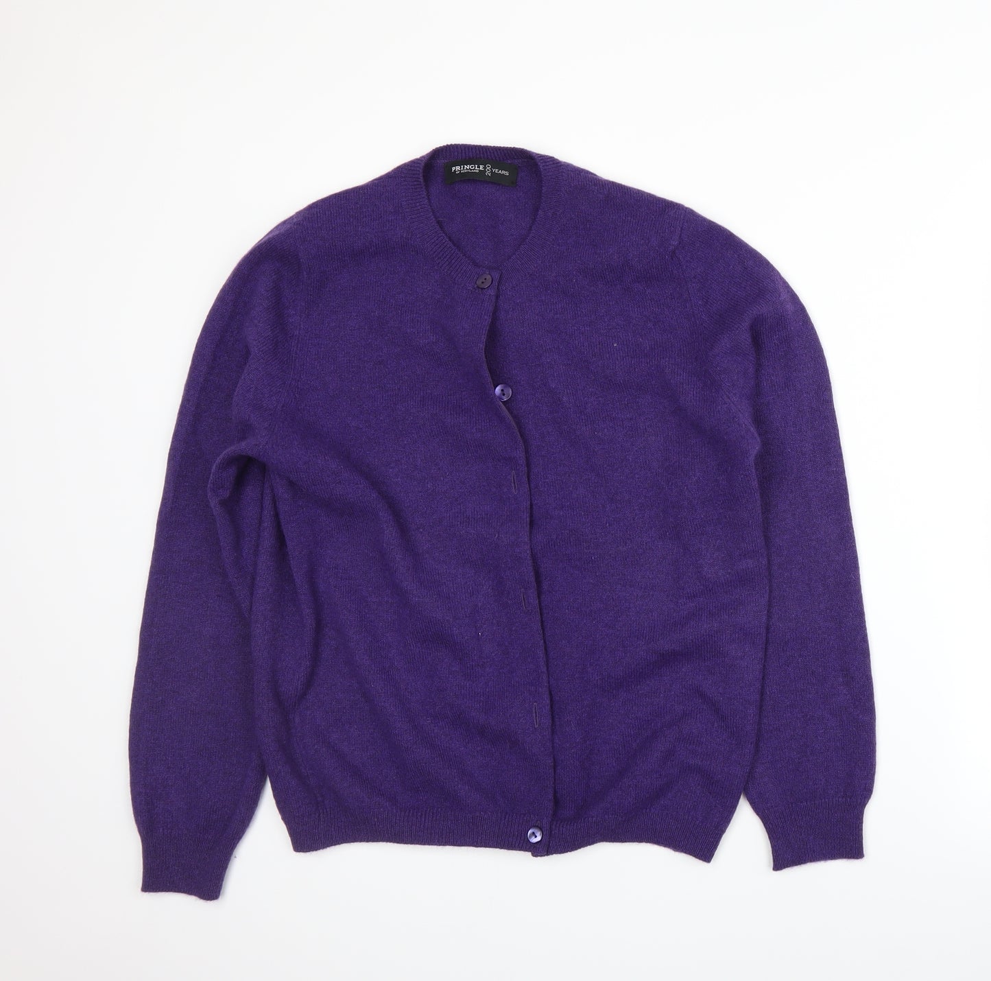 Pringle Womens Purple  Knit Cardigan Jumper Size L