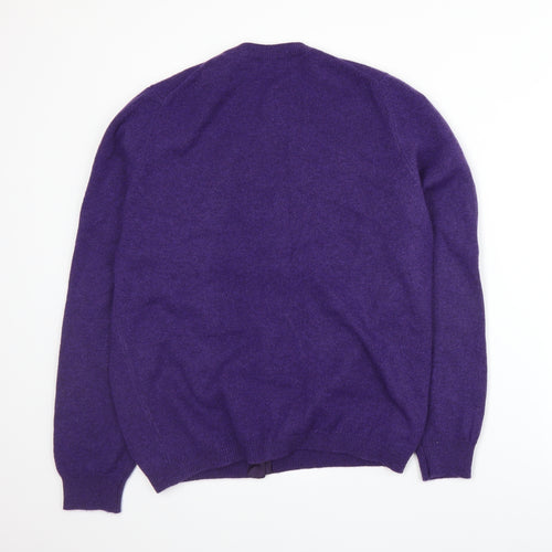 Pringle Womens Purple  Knit Cardigan Jumper Size L
