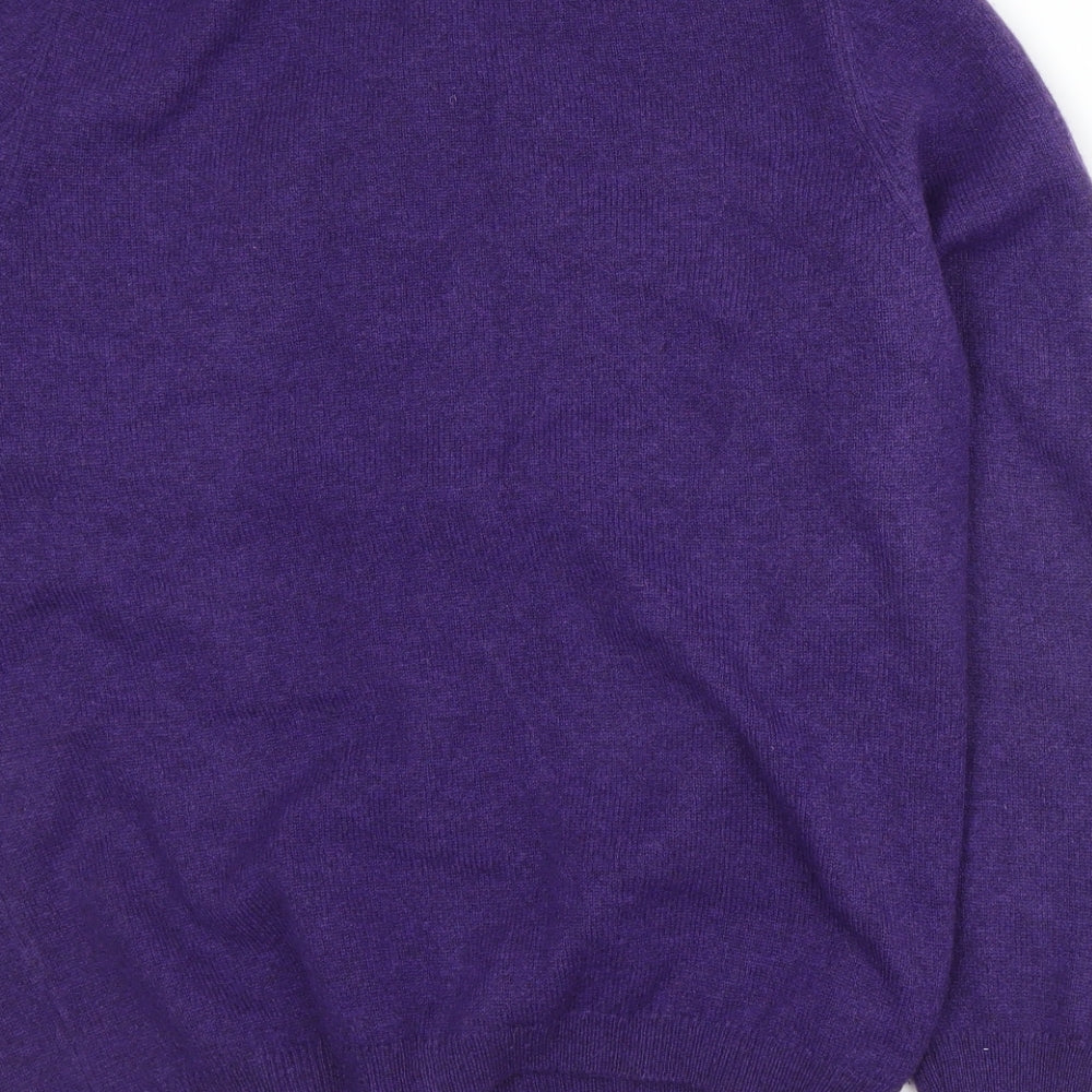 Pringle Womens Purple  Knit Cardigan Jumper Size L