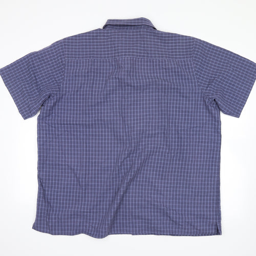 F&F Mens Blue Check   Button-Up Size XL