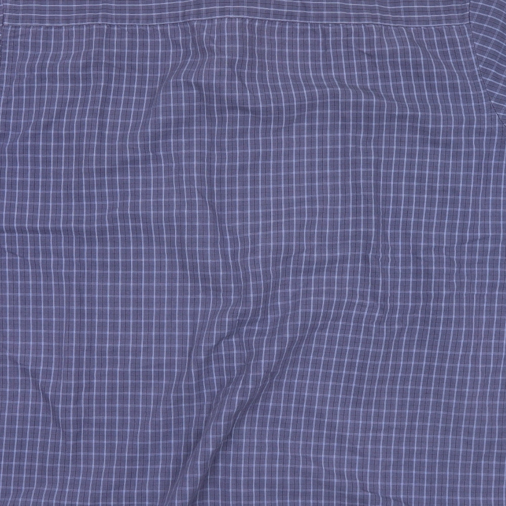 F&F Mens Blue Check   Button-Up Size XL
