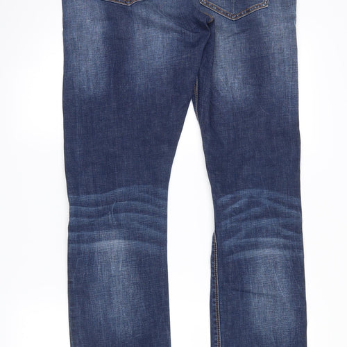 Superdry Mens Blue  Denim Straight Jeans Size 34 in L30 in