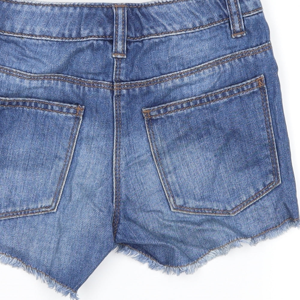 NEXT Girls Blue  Denim Hot Pants Shorts Size 8 Years