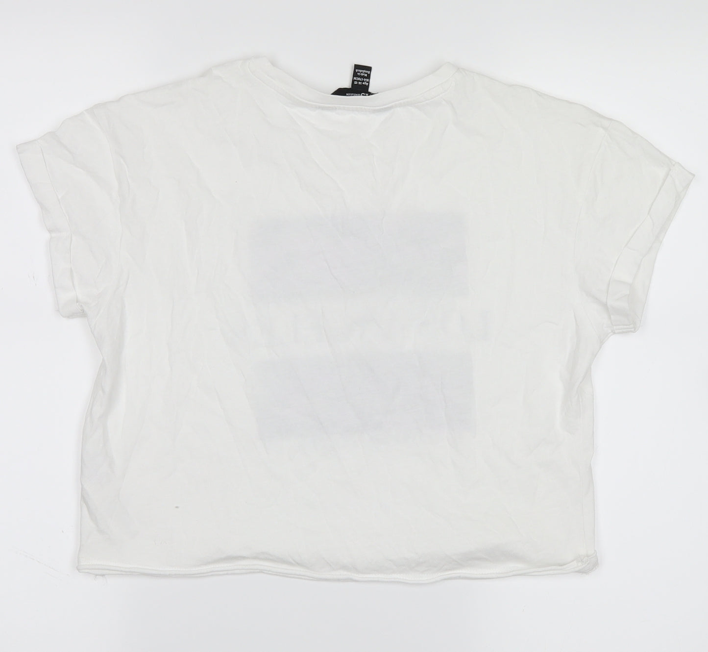 New Look Girls White   Cropped T-Shirt Size 14-15 Years  - los angeles