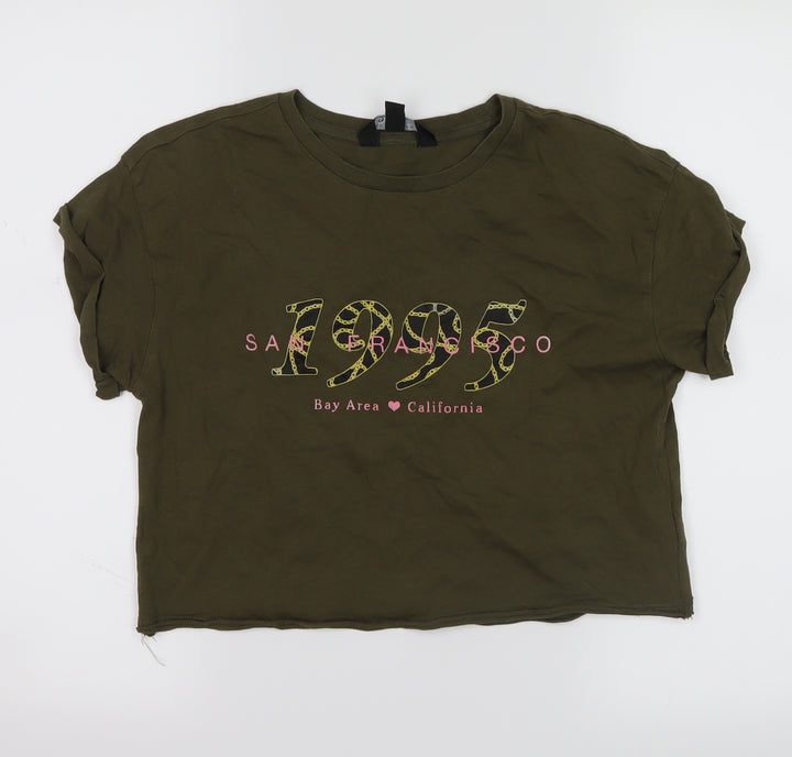 New Look Girls Green Cropped T-Shirt Size 11-12 Years - San Francisco