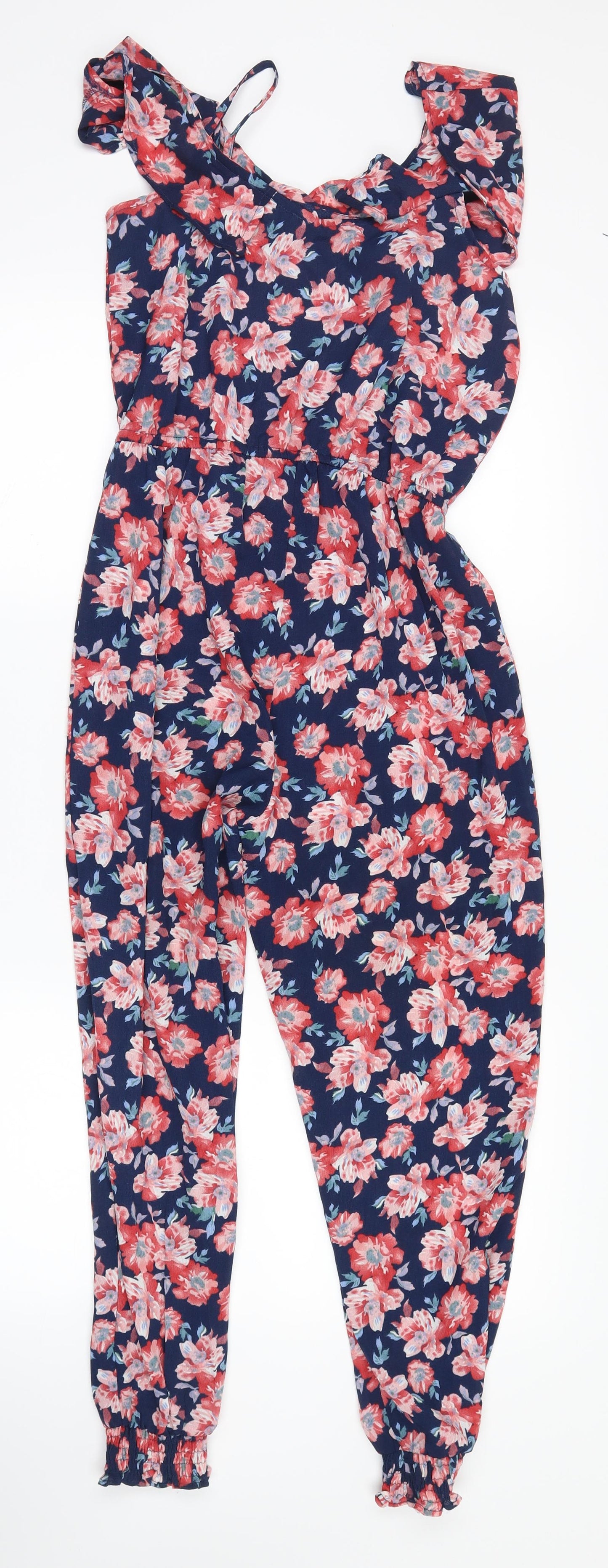 Primark Girls Pink Floral  Trousers One-Piece Size 10-11 Years