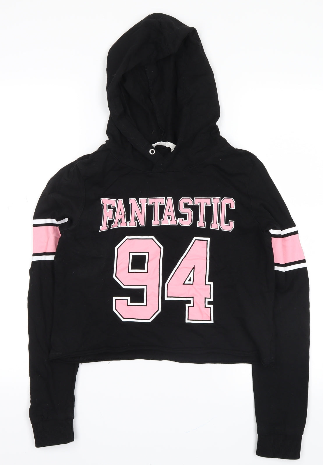 H&M Girls Black   Pullover Hoodie Size 14 Years  - fantastic 94