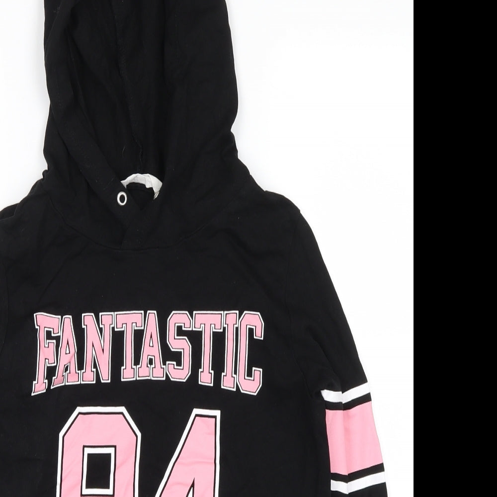 H&M Girls Black   Pullover Hoodie Size 14 Years  - fantastic 94