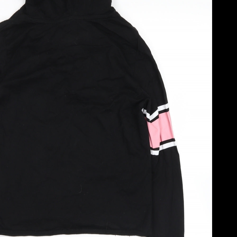 H&M Girls Black   Pullover Hoodie Size 14 Years  - fantastic 94