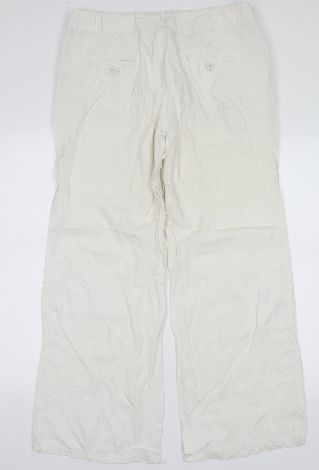 Principles Womens White   Trousers  Size 14 L28 in