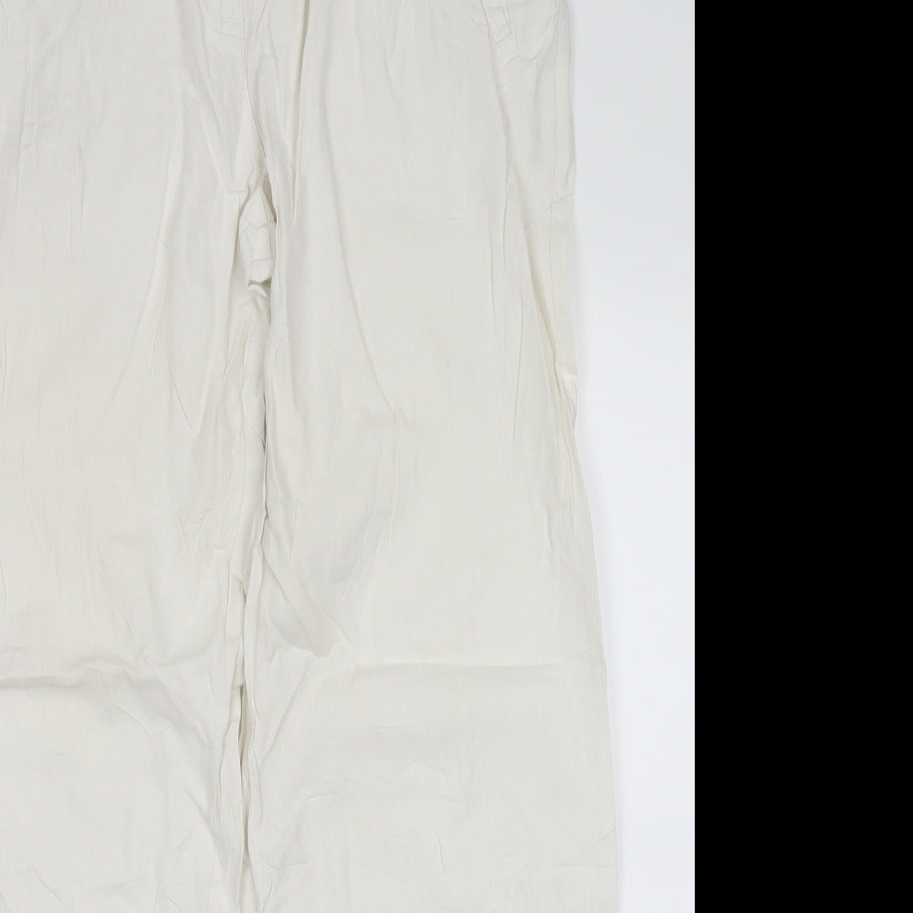 Principles Womens White   Trousers  Size 14 L28 in