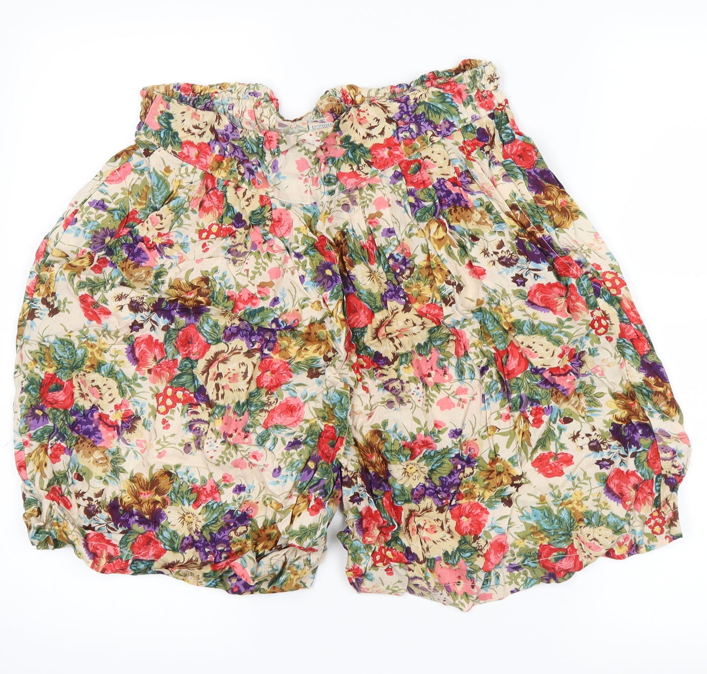 no brand Womens Ivory Floral  Bermuda Shorts One Size