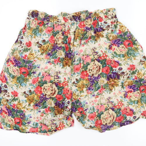 no brand Womens Ivory Floral  Bermuda Shorts One Size