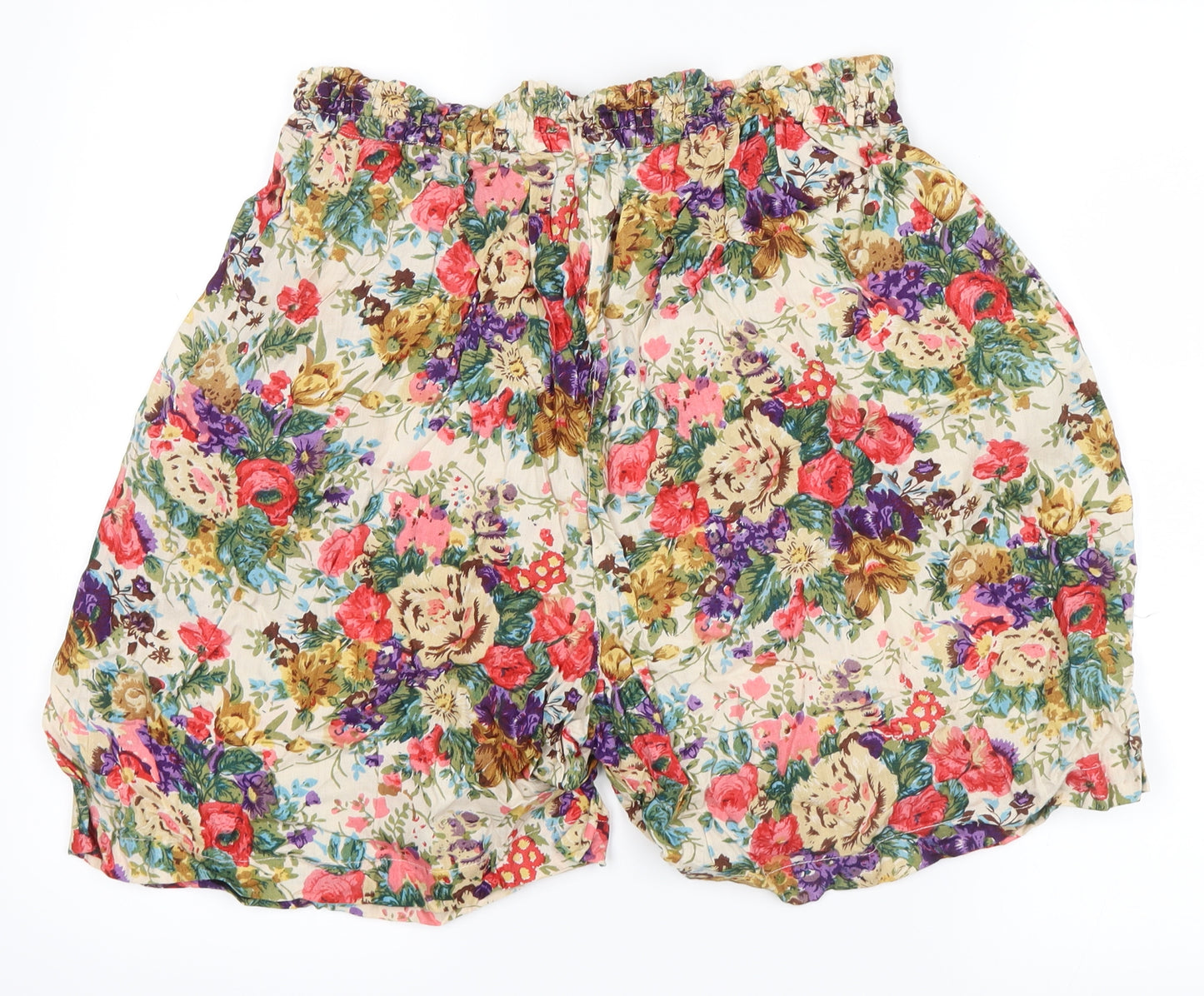 no brand Womens Ivory Floral  Bermuda Shorts One Size