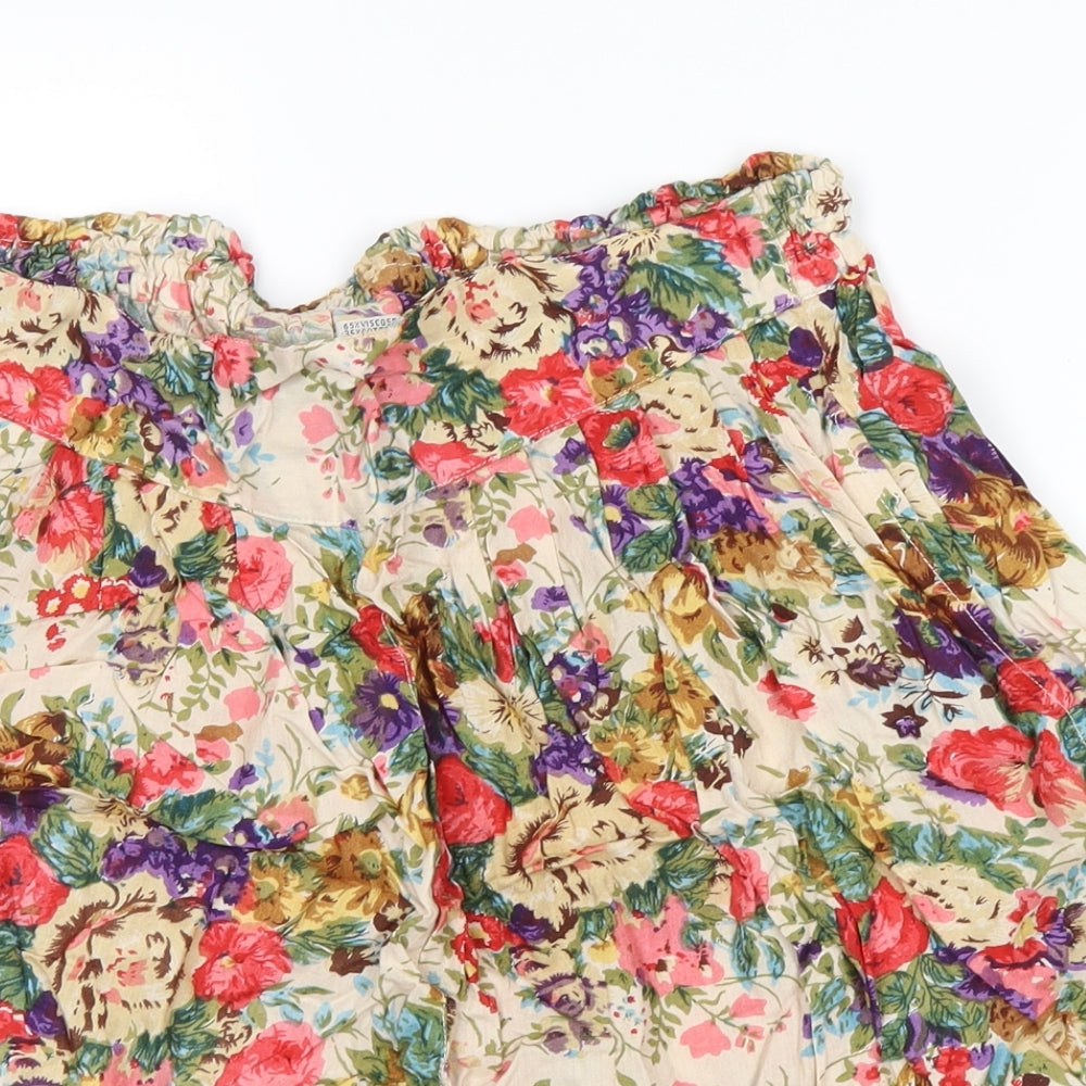 no brand Womens Ivory Floral  Bermuda Shorts One Size