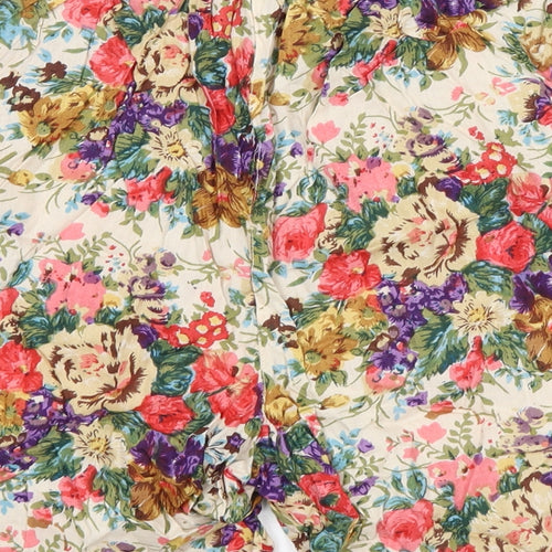 no brand Womens Ivory Floral  Bermuda Shorts One Size