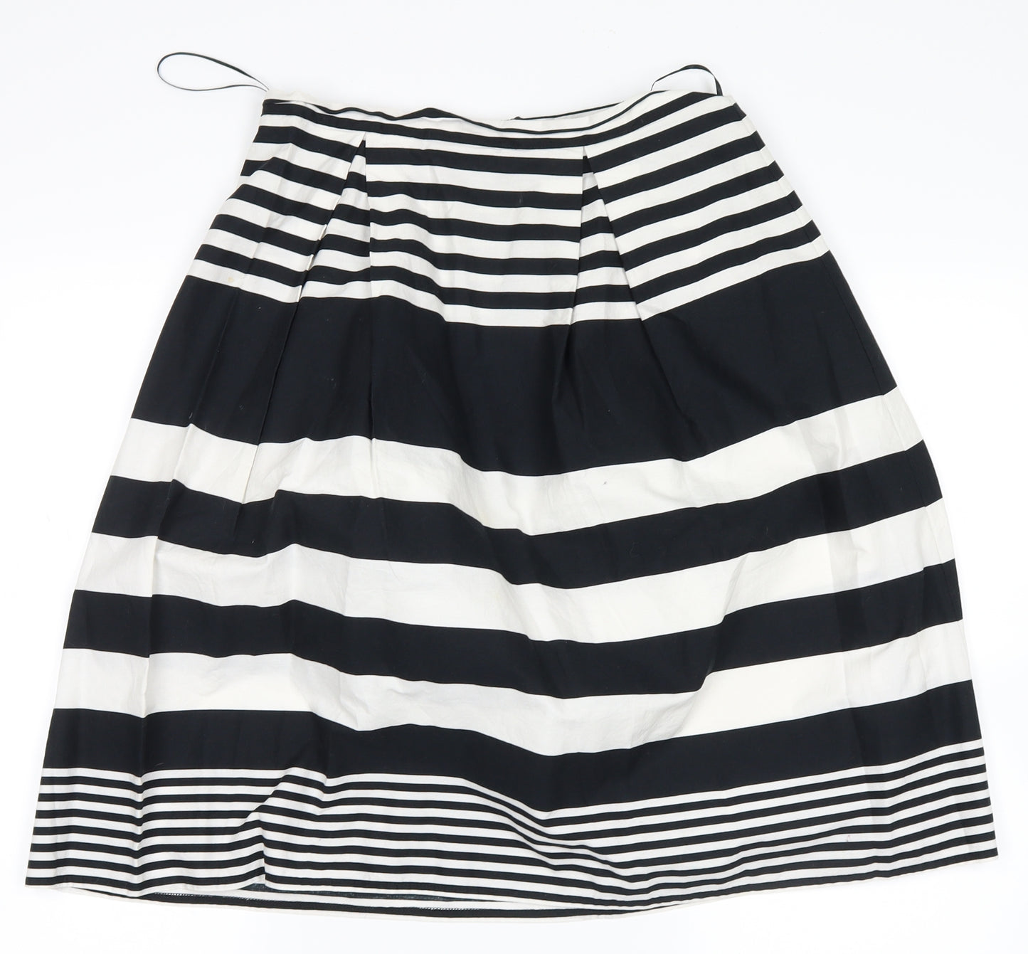 George Womens Black Striped  A-Line Skirt Size 10