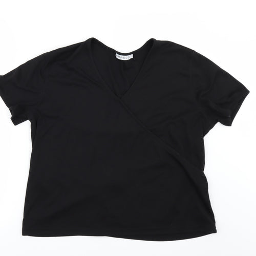 Emreco Womens Black   Basic T-Shirt Size 18