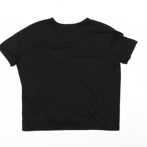 Emreco Womens Black   Basic T-Shirt Size 18