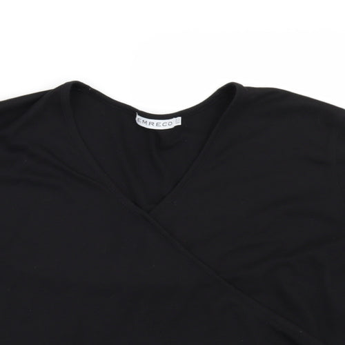 Emreco Womens Black   Basic T-Shirt Size 18