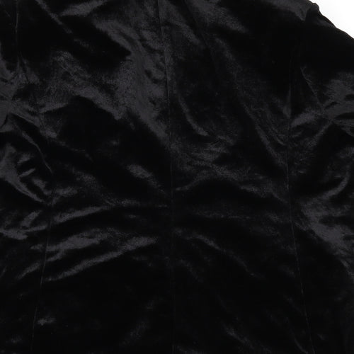 PRETTYLITTLETHING Womens Black  Velour Jacket  Size 8