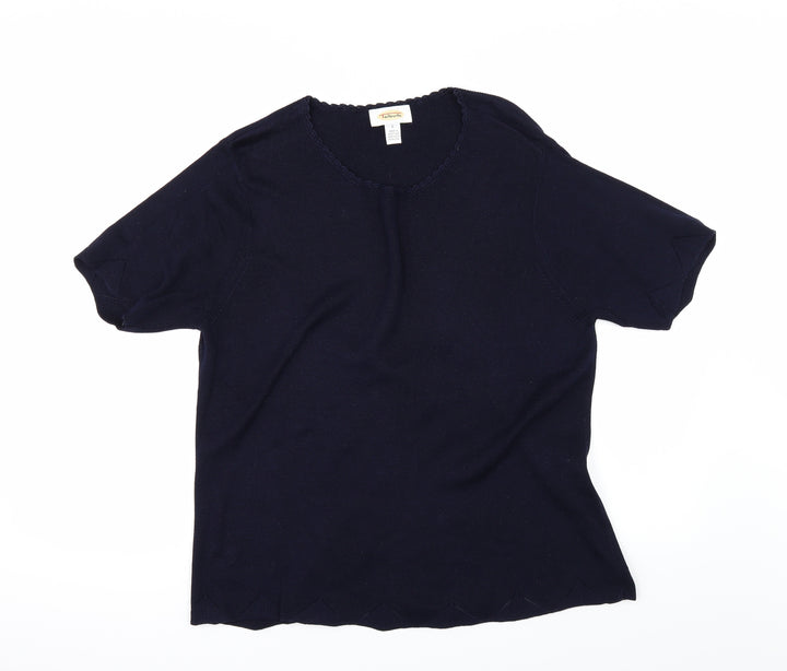 Talbots Womens Blue   Pullover Jumper Size L