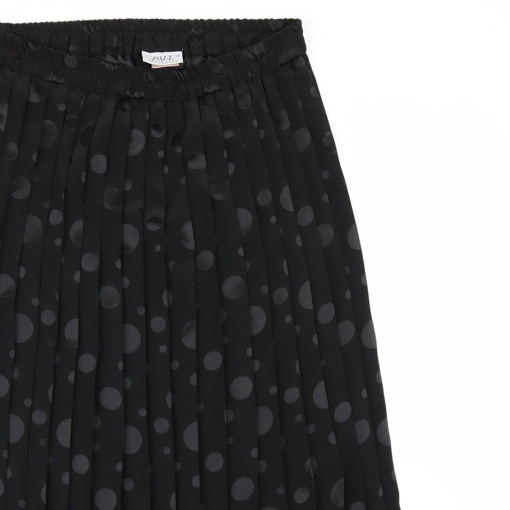 Paul Womens Black   A-Line Skirt Size 14